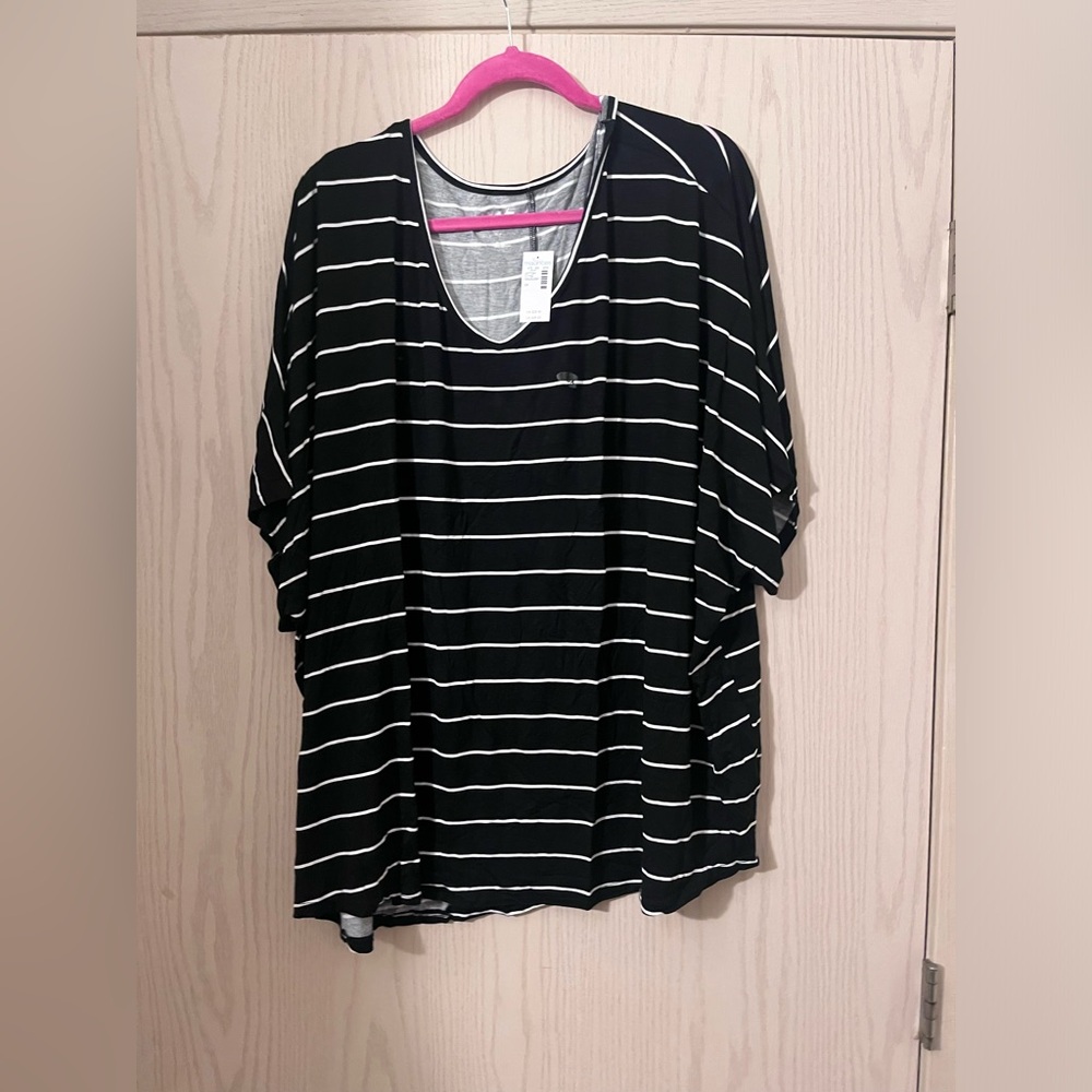 Maurice's Black and White Striped Women's Top